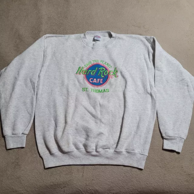 HARD ROCK CAFE Sweatshirt St. Thomas Save Planet Heavyweight By Puma Tag Size XL