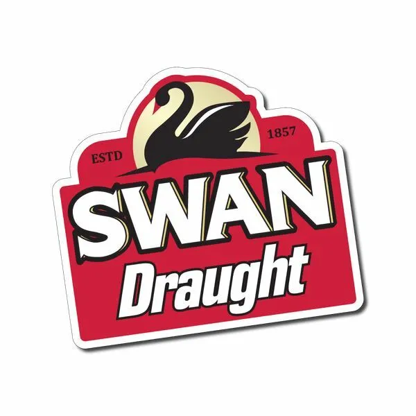 Swan Draught Sticker / Decal - Beer Mancave Fridge Sign Aussie Man Cave WA Bar