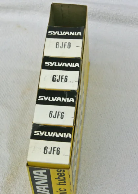 Qty 4) 6JF6 Tubes, Sylvania, NOS, tested.