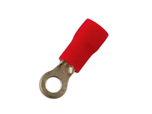 Ring Terminal 6.4mm Red Pk 100 Connect 30146
