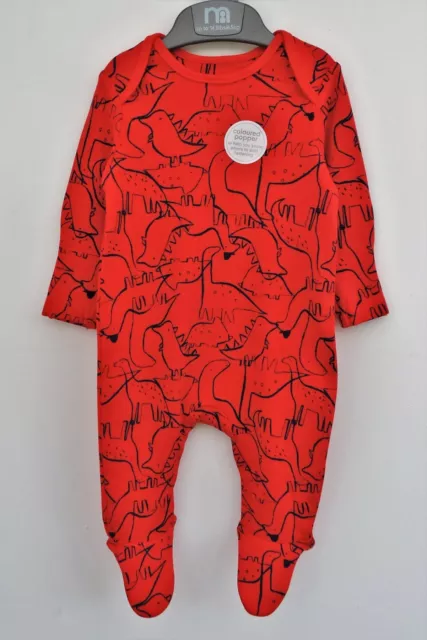 Mothercare Dinosaur Print Sleepsuit Babygrow. Baby Boy or Girl. Brand New