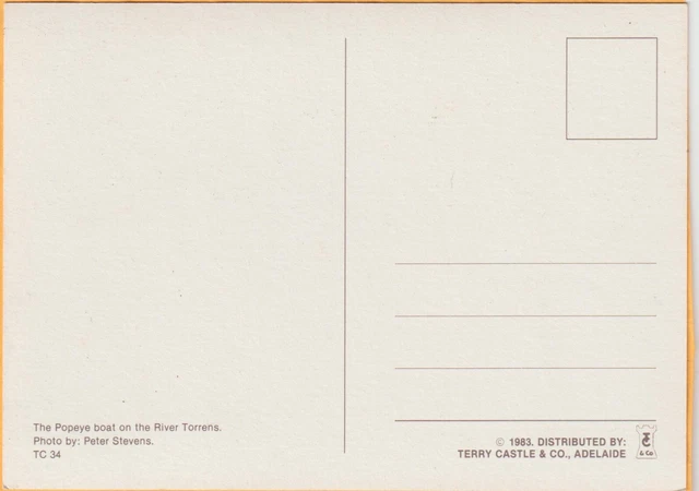 Popeye River Torrens Adelaide S.a Castle Postcard 2