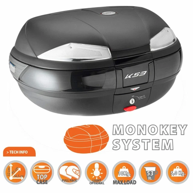 Top Case Givi K53N Monokey - 53L - Noir - Pour Moto