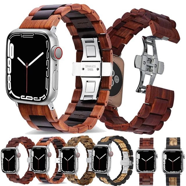 Ersatz Holzarmband Für Apple Watch 8/7/6/5/4/3 Holz Armband 38/40/41/42/44/45mm