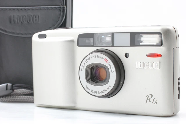 LCD works [ MINT w/ Case ] Ricoh R1s Silver Point & Shoot Film Camera from JAPAN