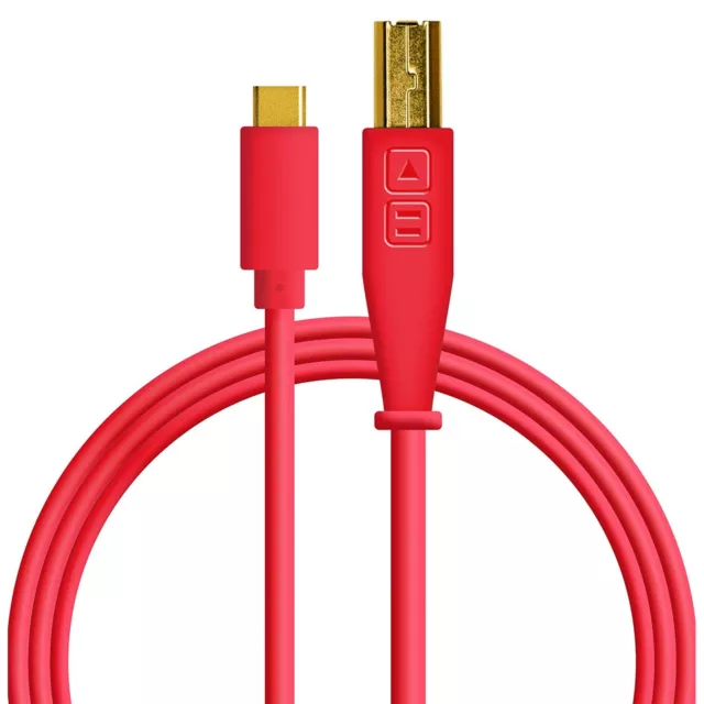 DJ TECHTOOLS DJTT USB-C Chroma Cable Red - Kabel für DJs