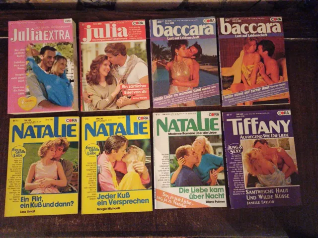 Paket 14 = 11 Cora-Romane Julia Natalie  Baccara Tiffany in 8 TB