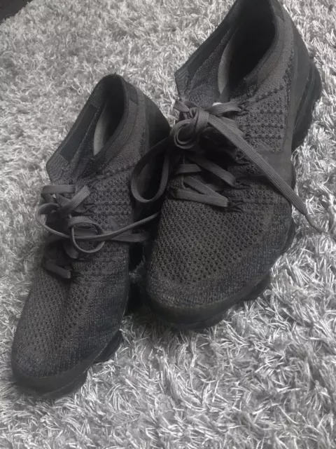 NIKE AIR VAPORMAX Flyknit Midnight Fog Black Size 6 849558 009