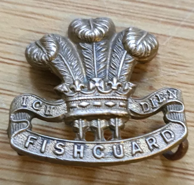 Pembrokeshire Fishguard Yeomanry Officers Badge Orginal Army Military Badge