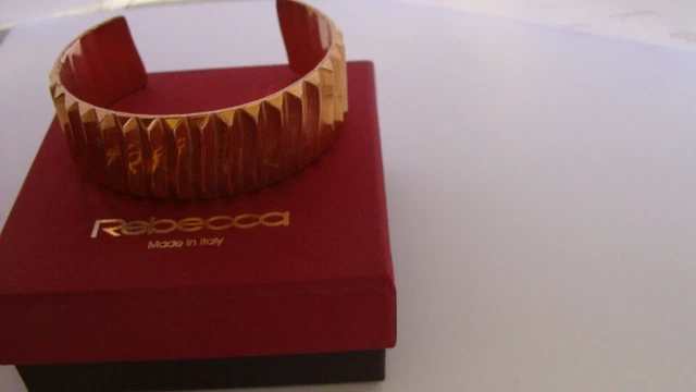 Bracelet Vintage En Bois De Palissandre Massif - Marque Catherine Noll - Occasion