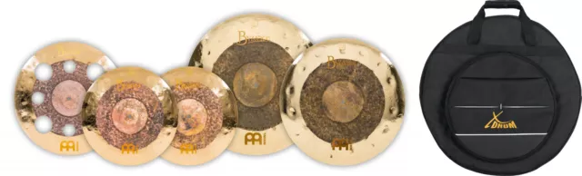Meinl Byzance Dual Complete Cymbal Set mit Beckentasche B20 Bronze HiHat Crash