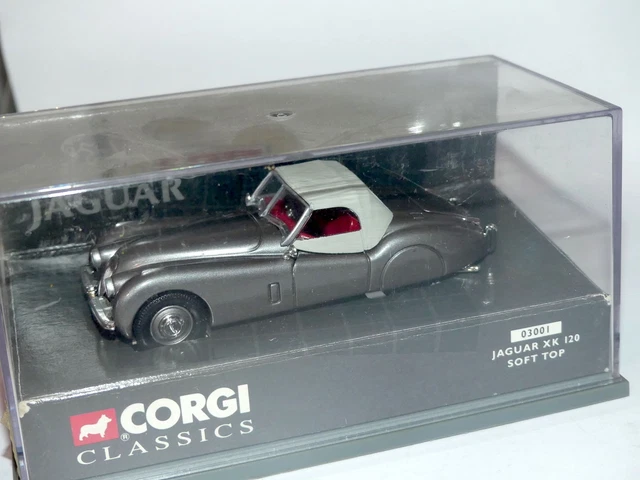 JAGUAR XK120 SOFT TOP Gris CORGI 03001 1:43