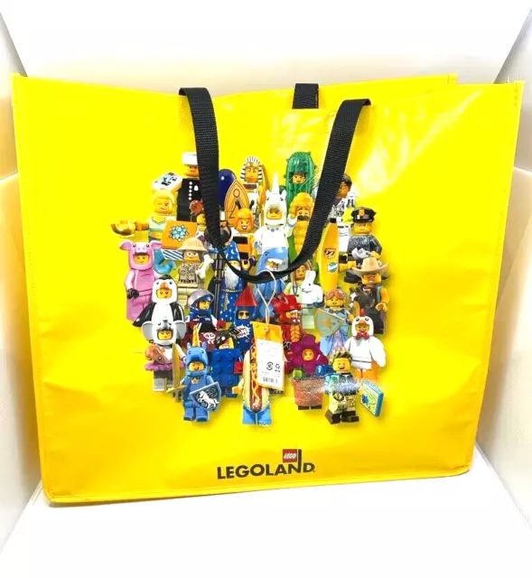 LEGO Legoland XL Reusable Yellow Shopping Minifigure Tote - 22"Wx19"Tx6"D Bag