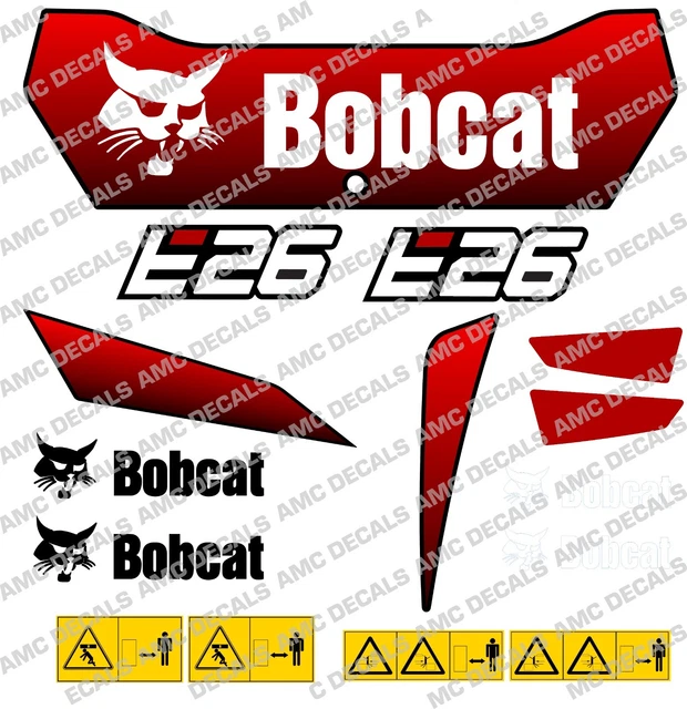 Jeu De Décalcomanies BOBCAT E16 – Stickers Pour Mini-pelle 2014, Made In UK