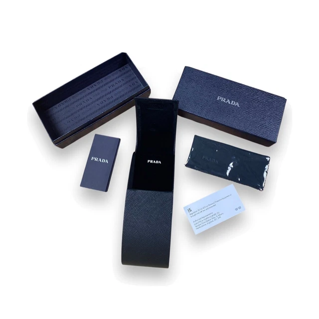 Prada Saffiano Black Sunglasses Eyeglasses Hard Case Only