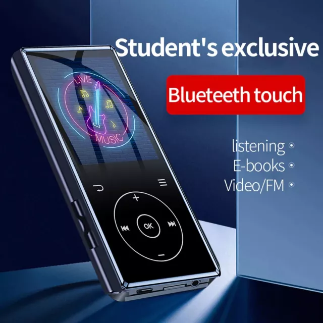 Bluetooth MP3 MP4 Player LCD Display HiFi Bass Musik Spieler FM Radio Audio 16G.