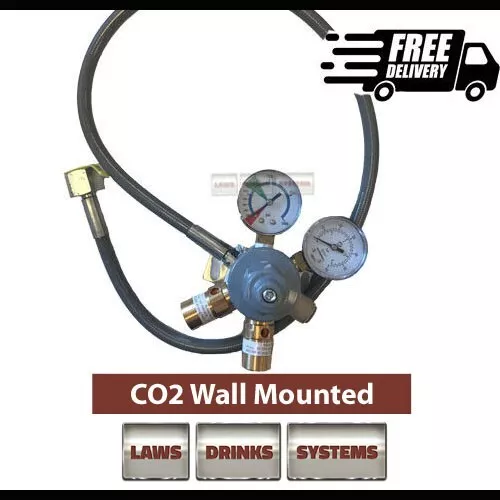 Primary Draught Beer Regulator for CO2 Gas - Attaches to Wall