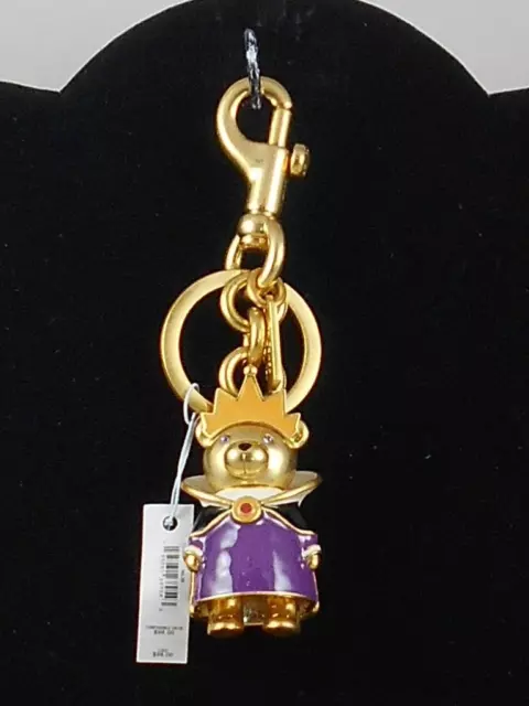 Coach X Disney Villains Gold EVIL QUEEN Handbag Charm Key Fob Keychain CC345 $98
