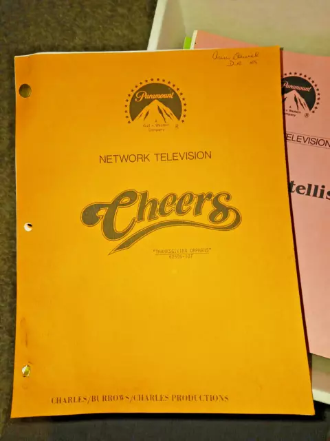 Vintage Cheers Television TV Show Original Script 1986 "THANKSGIVING ORPHANS"