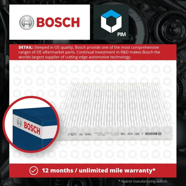 Filtro polline/cabina adatto per HONDA CR-V Mk4 RE6 1.6D 13 a 18 Bosch 08R79SEA000A