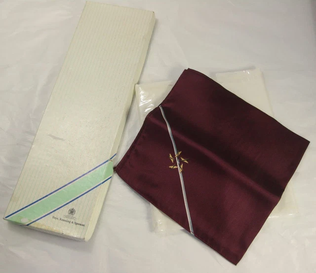 Set sciarpa fazzoletto vintage in scatola Toye Kenning & Spencer schermo a mano in seta