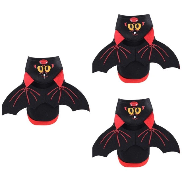 3x Perro Murciélago Disfraz Gato Disfraz Halloween Perro Disfraz