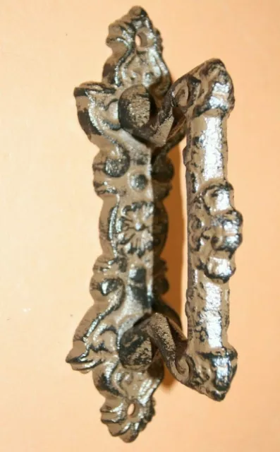 Old World Style Large Cabinet Handles Pulls Solid Cast Iron, 6 1/2", HW-07