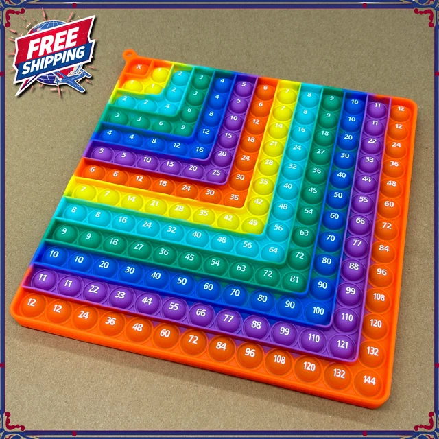 POPPING GAMES MULTIPLICATION Chart Math Pop Fidget Table Stress Relief ...