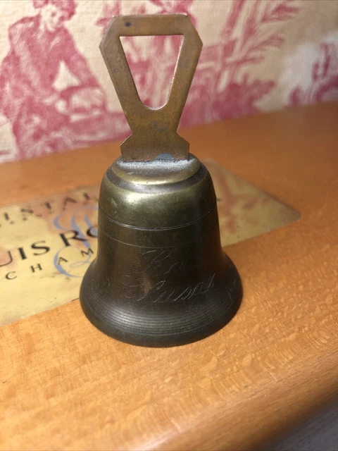 Petite cloche murale en laiton,avec patère ancre marine,fonctionnelle
