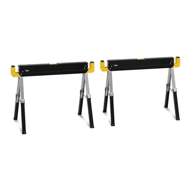 2x Chevalet De Sciage Pliable Acier Robuste Réglable En Hauteur 64 à 82cm 260kg