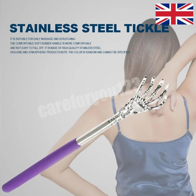 Gratta Schiena Telescopico In Acciaio - Regolabile Da 17 A 52cm - Per Prurito Alla Schiena