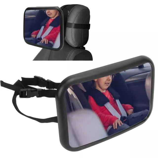 Safety Car Convex Mirror 360° Rotated Shatterproof Rear Facing Baby View 2