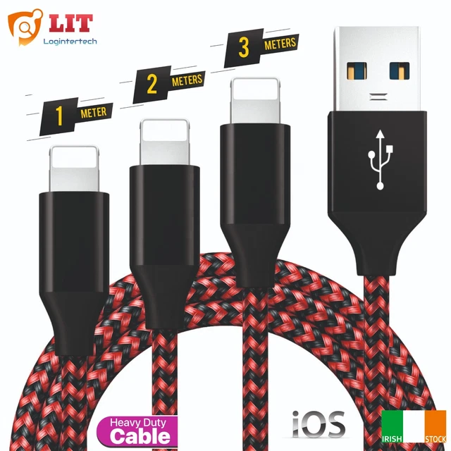 Haut Tressé Rapide USB Câble de Charge Pour IPHONE 8/9 / X / 11/12/13/14 Newp