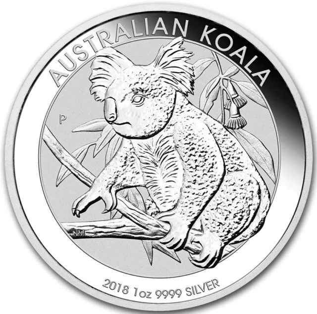 1 Dollar Australia  2018 Koala 1 onza de Plata en capsula original silver