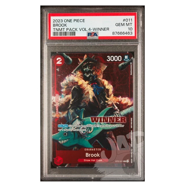 ONE PIECE CARD Brook ST01-011 Winner Promo Tournament English - PSA 10 ...