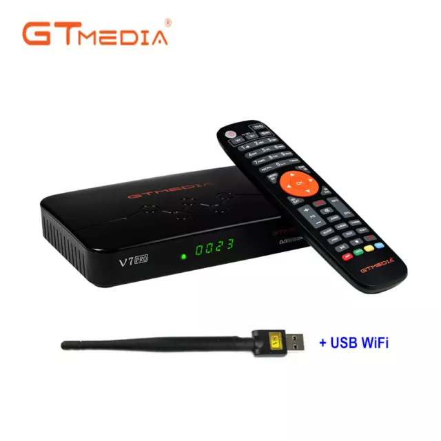 GTMedia V7 Pro 1080P Satellite Receiver H.265 DVB-S/S2/S2X/T/T2 PowerVu,Biss key