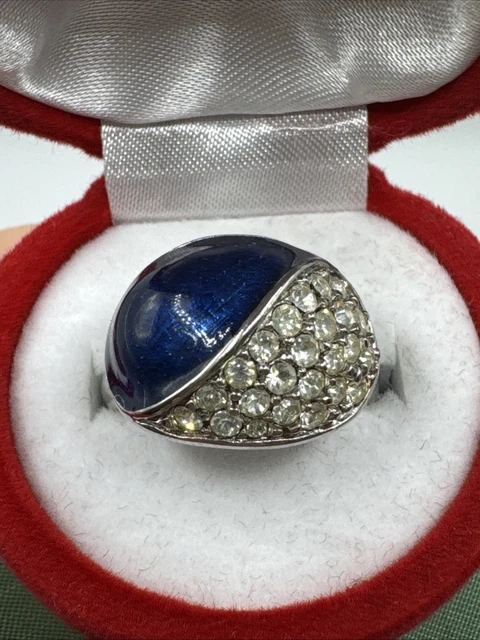 Bague Fantaisie Vintage Créateur – Taille 52, Argenté, Occasion
