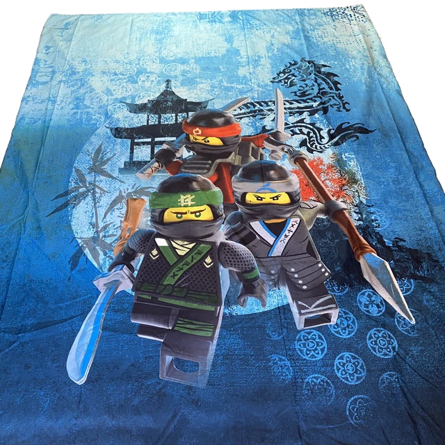 LEGO Ninjago Película Talla Doble Funda de Edredón Reversible Edredón Cáscara Ropa de Cama Nuevo Sin Etiquetas