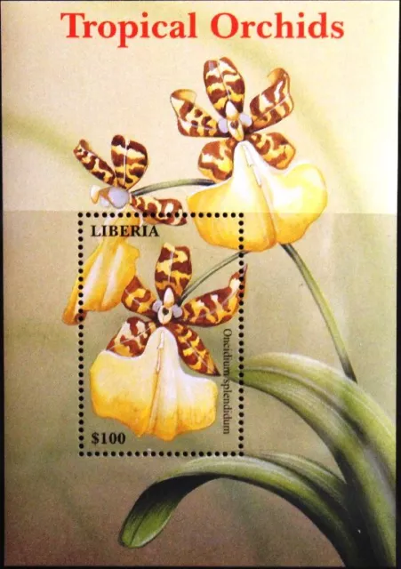 LIBERIA 2000 Block 284 Orchideen Orchids Blumen Flowers Plants Pflanzen MNH