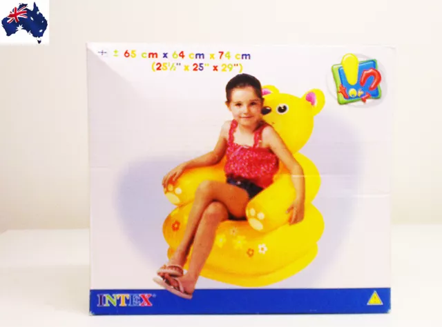 GENUINE AUS QLTY Kids Inflatable Armchair Sofa Teddy-Gr8 Fun Pool/Indoor/Outdoor