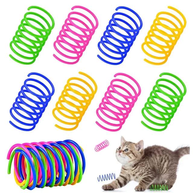 4/20 Stücke Katze Spielzeug Bunte Spirale Katzen Spielzeug Frühling Kunststoff