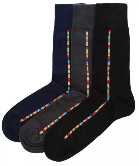 NWT $95 Paul Smith stripe insert socks. 3-pack set. Made in Italy. Great gift!