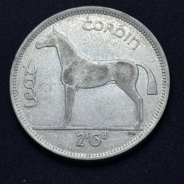 1939 Ireland Half Crown Silver Coin XF