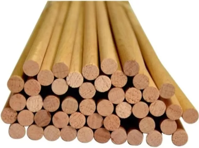 Beech Wood Dowels Smooth Rod Pegs 1m Craft Sticks DIY Wooden Dowel  Woodcraft