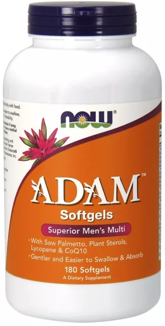 NOW Foods ADAM Multi-Vitamin For Men Tablets & Softgels | 4 Sizes | Resveratrol