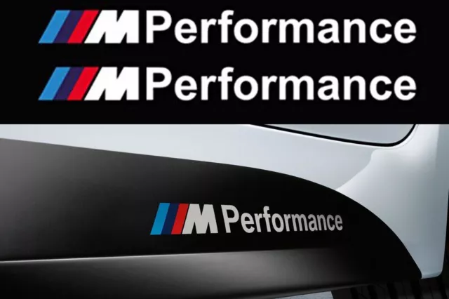 2 x BMW m performance side skirt M Sports Stickers Decal Graphics Vinyl 200x18mm