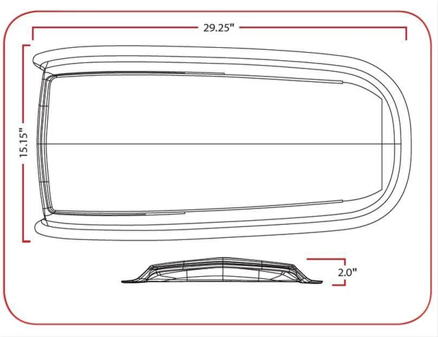 Scott Drake 1965 1966 Shelby Style Bond on Fiberglass Hood Scoop S1MS-16025 2