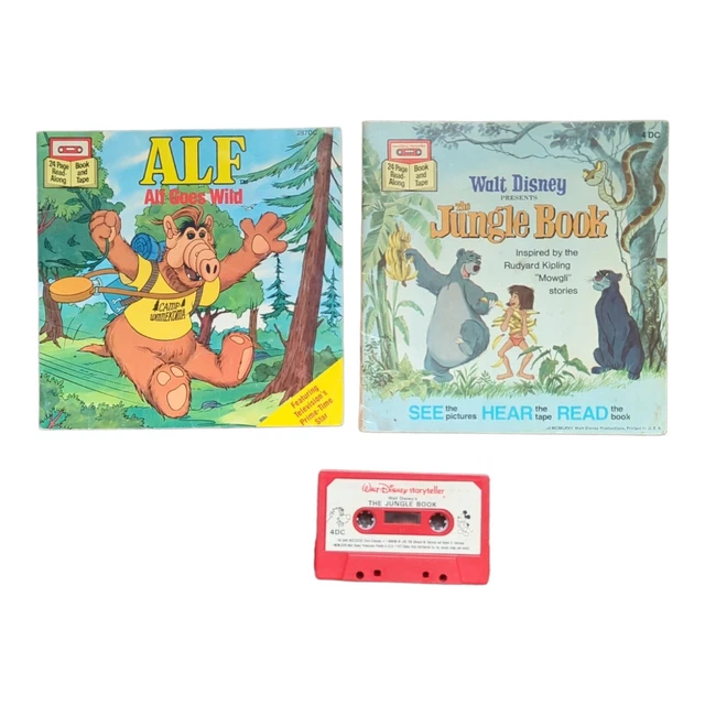 VINTAGE READ ALONG Alf Goes Wild Walt Disney Jungle Book   Cassette VINTAGE READ ALONG Alf Goes Wild Walt Disney Jungle Book   Cassette