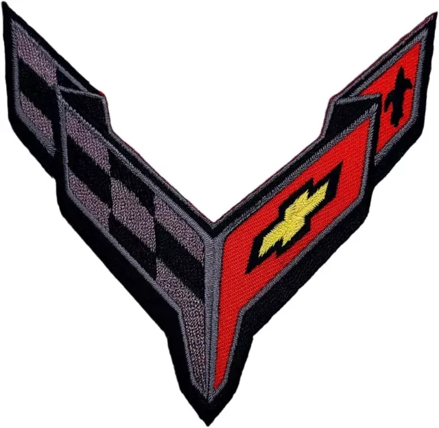 CORVETTE C8 GRAND SPORT RACING TEAM EMBROIDERED PATCH  iron on Sew 4"