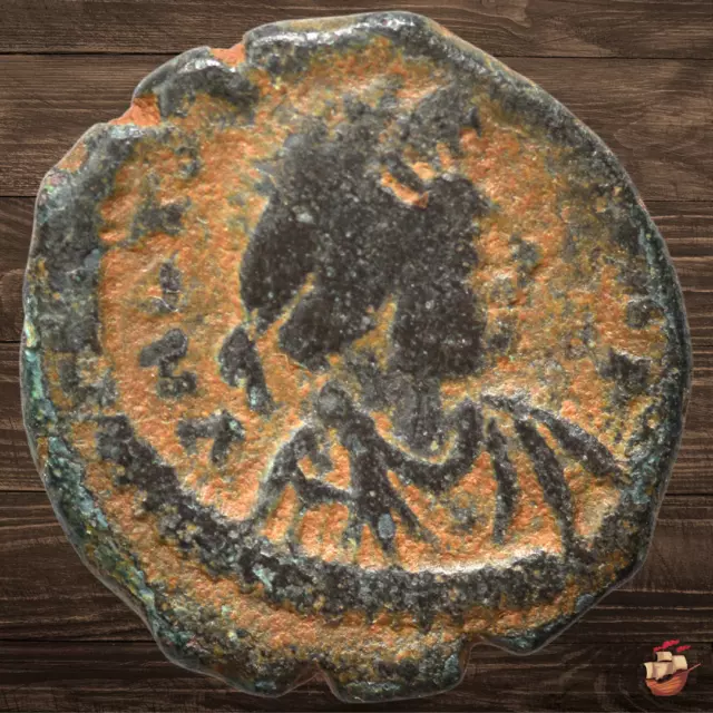 Byzantine Follis coin - Justinian I (527-565 AD) Pentanummion - Theoupolis *H051